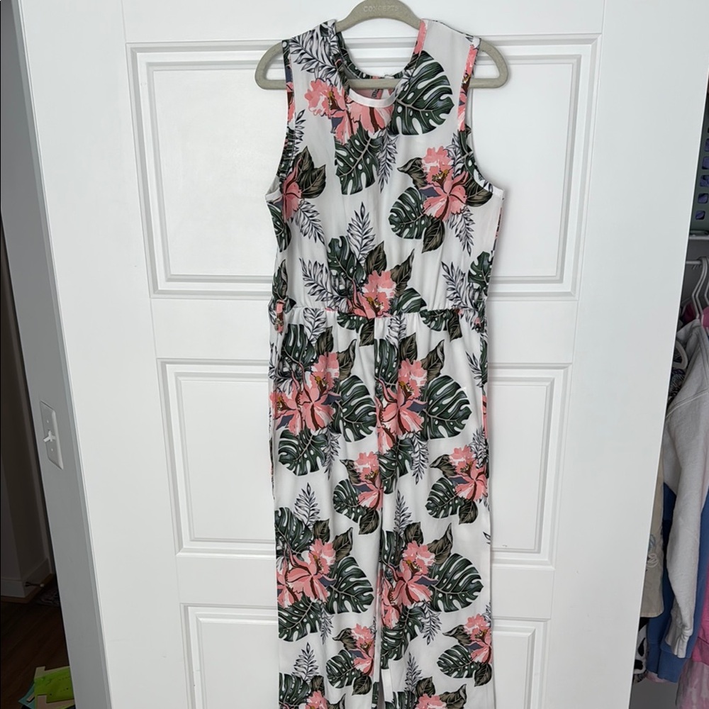 Floral Sleeveless Jumpsuit